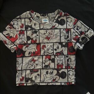Disney Mickey Mouse and Friends Kids Tee - Red, Black, and White